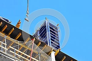 Construction site with formwork photo