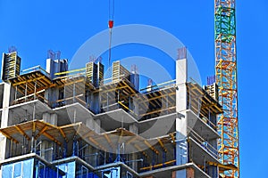 Construction site with formwork photo