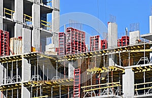 Construction site with formwork photo