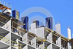 Construction site with formwork photo