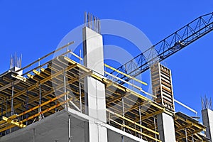 Construction site with formwork photo