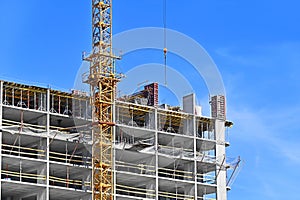 Construction site with formwork photo