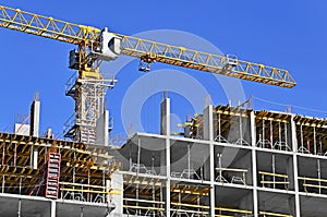 Construction site with formwork photo