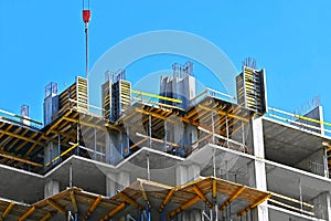 Construction site with formwork photo