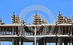 Construction site with formwork photo