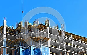 Construction site with formwork photo