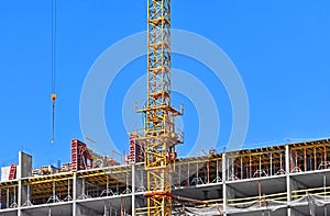 Construction site with formwork photo