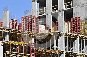 Construction site with formwork photo