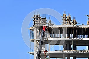 Construction site with formwork photo