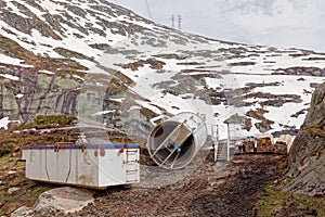 Construction site at Grimsel Hospiz