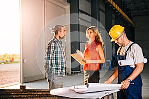 Construction Site Inspector making report