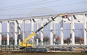 Construction site with machinery