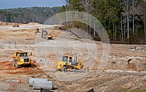 Construction site in metro Atlanta Georgia