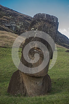Construction site of the moai of Easter Island