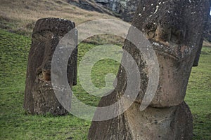 Construction site of the moai of Easter Island