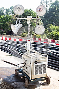 Construction site mobile spot light