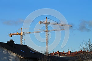 construction site of a modern residential building