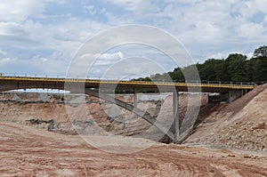 Construction site motorway bridge