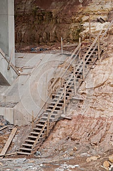 Construction site motorway bridge