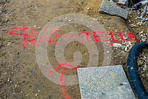 At the construction site