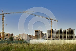 Construction site of a new residential houses