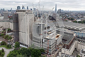 Construction site new skyscraper in London city