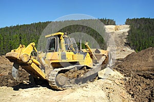 Construction site of oil pipeline