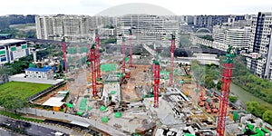 Construction site in Punggol