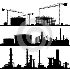 Construction Site, refinerie and power plant