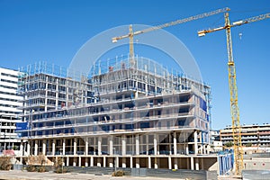 Construction site for residential buildings