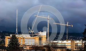 Construction Site in Residential District of New Westminster City