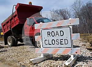 Construction Site Road Closed