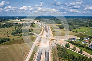 Construction site of S7 road in Poland photo