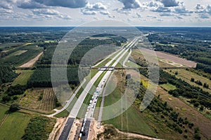 Construction site of S7 road in Poland photo