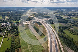 Construction site of S7 road in Poland photo