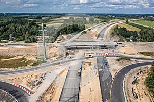 Construction site of S7 road in Poland photo