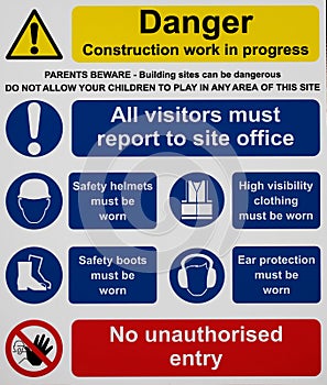 Construction Site Safety Sign