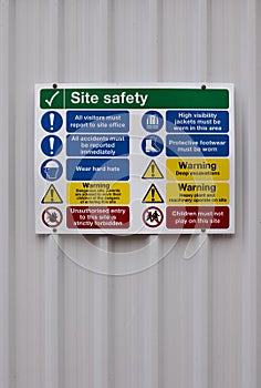 Construction site safety sign