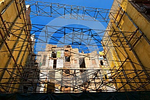 Construction Site with Scaffolding