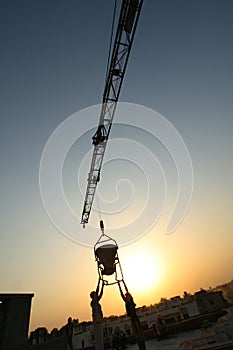 Construction site silhouette