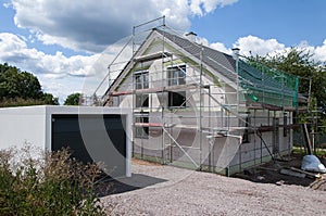 Construction site of a small family house