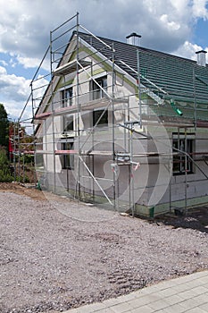 Construction site of a small family house