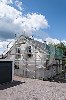 Construction site of a small family house