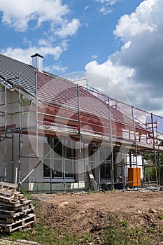 Construction site of a small family house