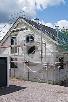 Construction site of a small family house