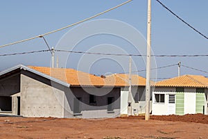 Construction site of standardized houses of the Program photo