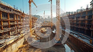 Construction site urban development