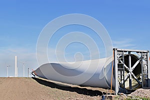 Construction site of a wind farm in eastern Europe