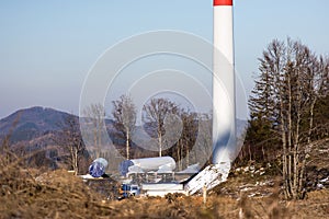 construction site of a wind turbine