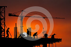 Construction Site, Worker, Workers, Background